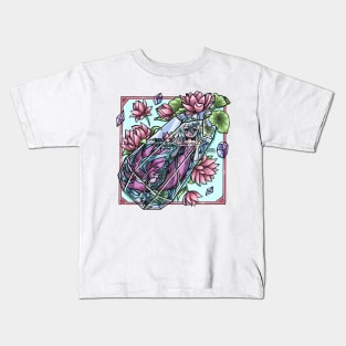 Mermaid in glass urn with flowers Kids T-Shirt